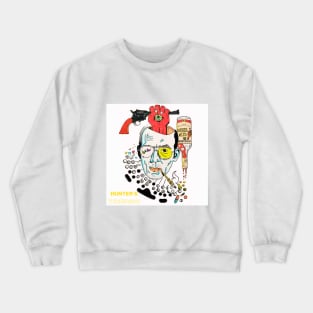 Hunter S Thompson Smoking — Lilford Gallery - Canterbury Buy Original Art in Kent Crewneck Sweatshirt